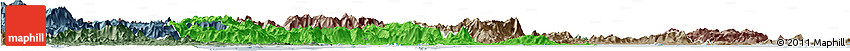 Political Horizon Map of Putian, semi-desaturated