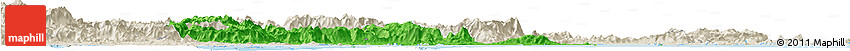 Political Horizon Map of Putian, shaded relief outside