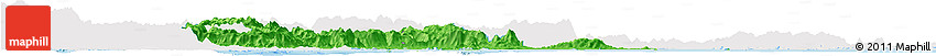 Political Horizon Map of Putian, single color outside