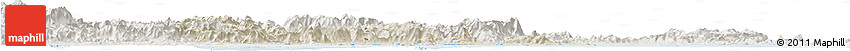 Shaded Relief Horizon Map of Putian, lighten