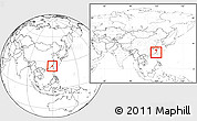 Blank Location Map of Putian, within the entire country