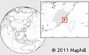 Blank Location Map of Putian, highlighted parent region