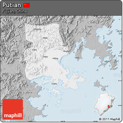 Gray Map of Putian