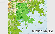 Political Map of Putian, physical outside