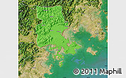 Political Map of Putian, satellite outside