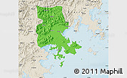 Political Map of Putian, shaded relief outside