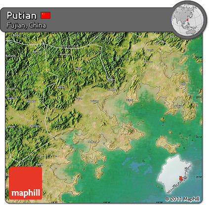 Satellite Map of Putian