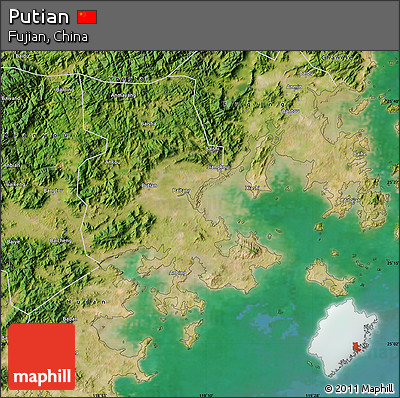 Satellite Map of Putian
