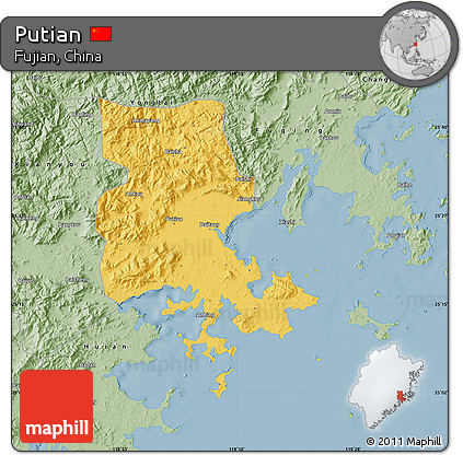 Savanna Style Map of Putian