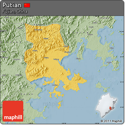 Savanna Style Map of Putian