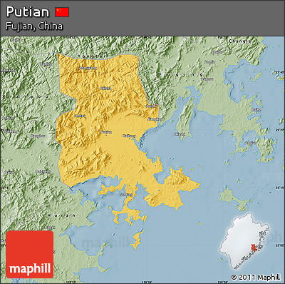 Savanna Style Map of Putian
