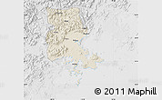 Shaded Relief Map of Putian, lighten, desaturated