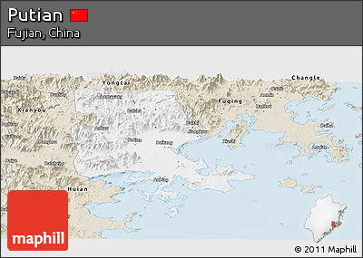 Classic Style Panoramic Map of Putian