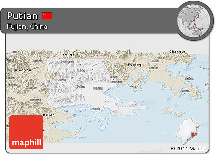 Classic Style Panoramic Map of Putian