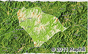 Physical 3D Map of Sha Xian, satellite outside