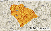 Political 3D Map of Sha Xian, shaded relief outside