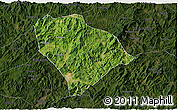 Satellite 3D Map of Sha Xian, darken