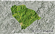 Satellite 3D Map of Sha Xian, lighten, semi-desaturated