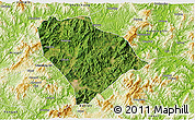 Satellite 3D Map of Sha Xian, physical outside