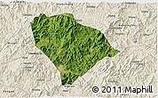 Satellite 3D Map of Sha Xian, shaded relief outside