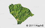 Satellite 3D Map of Sha Xian, single color outside