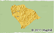 Savanna Style 3D Map of Sha Xian, single color outside