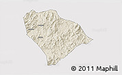 Shaded Relief 3D Map of Sha Xian, cropped outside