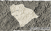 Shaded Relief 3D Map of Sha Xian, darken