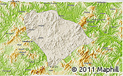 Shaded Relief 3D Map of Sha Xian, physical outside