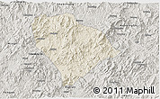 Shaded Relief 3D Map of Sha Xian, semi-desaturated