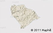 Shaded Relief 3D Map of Sha Xian, single color outside