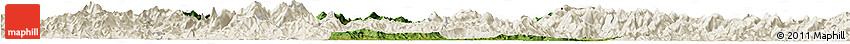 Satellite Horizon Map of Sha Xian, shaded relief outside