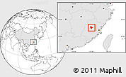 Blank Location Map of Sha Xian, highlighted country