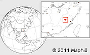 Blank Location Map of Sha Xian