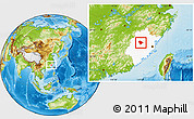 Physical Location Map of Sha Xian, highlighted parent region
