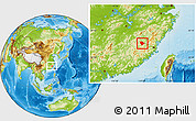 Physical Location Map of Sha Xian