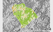 Physical Map of Sha Xian, desaturated