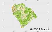 Physical Map of Sha Xian, single color outside