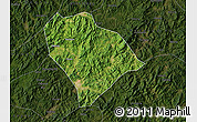 Satellite Map of Sha Xian, darken