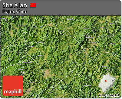Satellite Map of Sha Xian