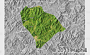 Satellite Map of Sha Xian, lighten, desaturated
