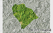 Satellite Map of Sha Xian, lighten, semi-desaturated