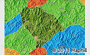 Satellite Map of Sha Xian, political outside