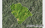Satellite Map of Sha Xian, semi-desaturated