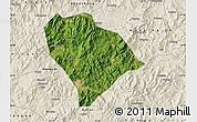 Satellite Map of Sha Xian, shaded relief outside