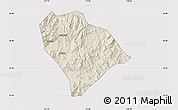 Shaded Relief Map of Sha Xian, cropped outside