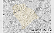 Shaded Relief Map of Sha Xian, desaturated