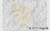 Shaded Relief Map of Sha Xian, lighten, desaturated