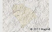 Shaded Relief Map of Sha Xian, lighten