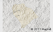 Shaded Relief Map of Sha Xian, lighten, semi-desaturated